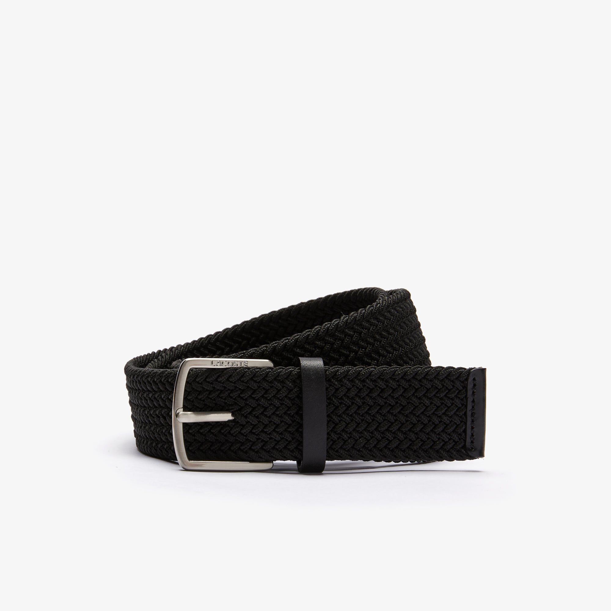 Men s Lacoste Engraved Buckle Stretch Knitted Belt Lacoste ZA