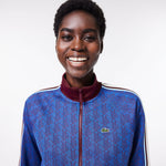Paris High Neck Zipped Jacquard Monogram Sweatshirt