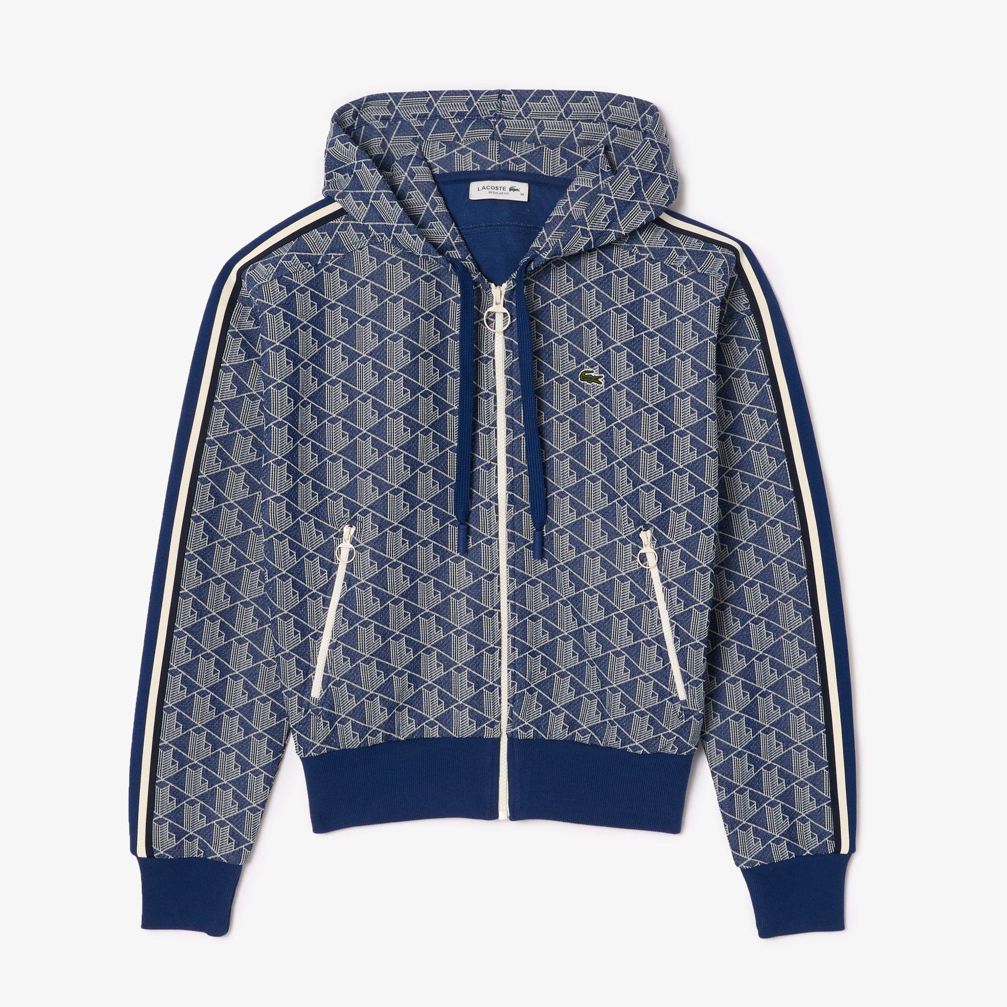 Monogram zip up hoodie online