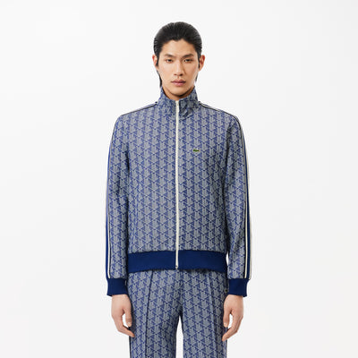 Paris Jacquard Monogram Zipped Sweatshirt