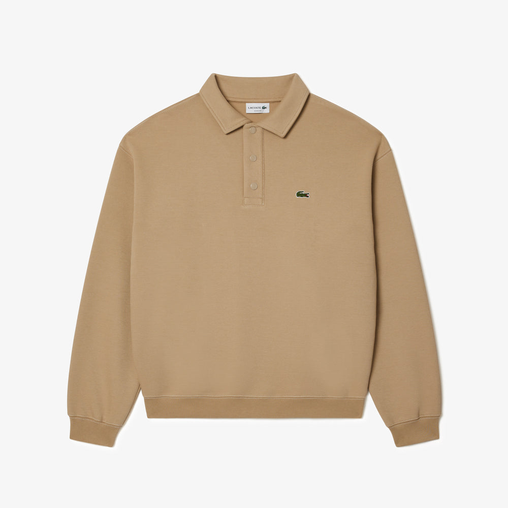 Loose Fit Polo Collar Sweatshirt