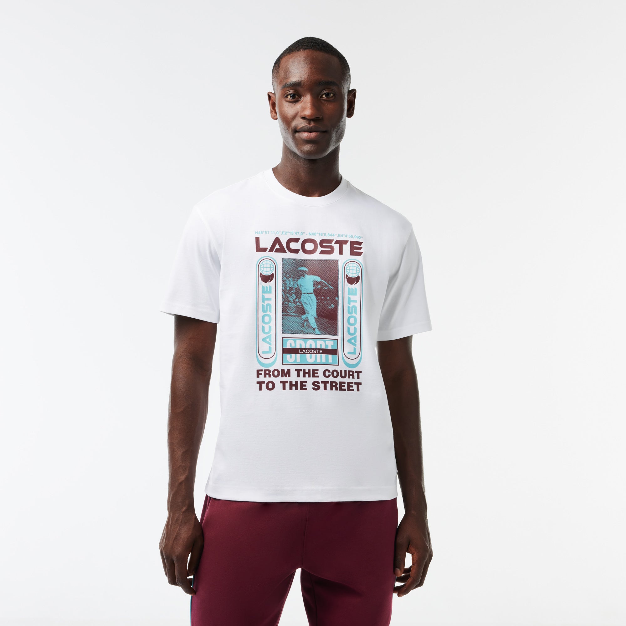 Lacoste mens t shirt sale best sale