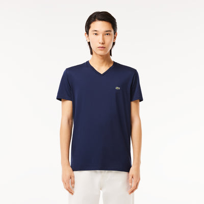 Lightweight Cotton Pima V Neck T-shirt