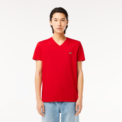 Lightweight Cotton Pima V Neck T-shirt