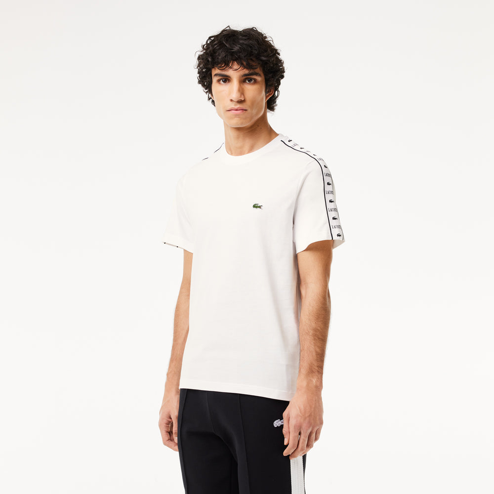 Cotton Jersey Logo Stripe T-shirt