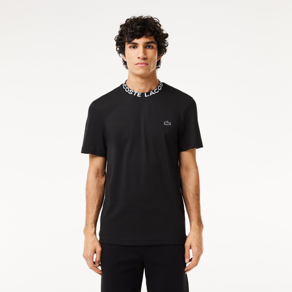 Jacquard Neck Piqué T-shirt