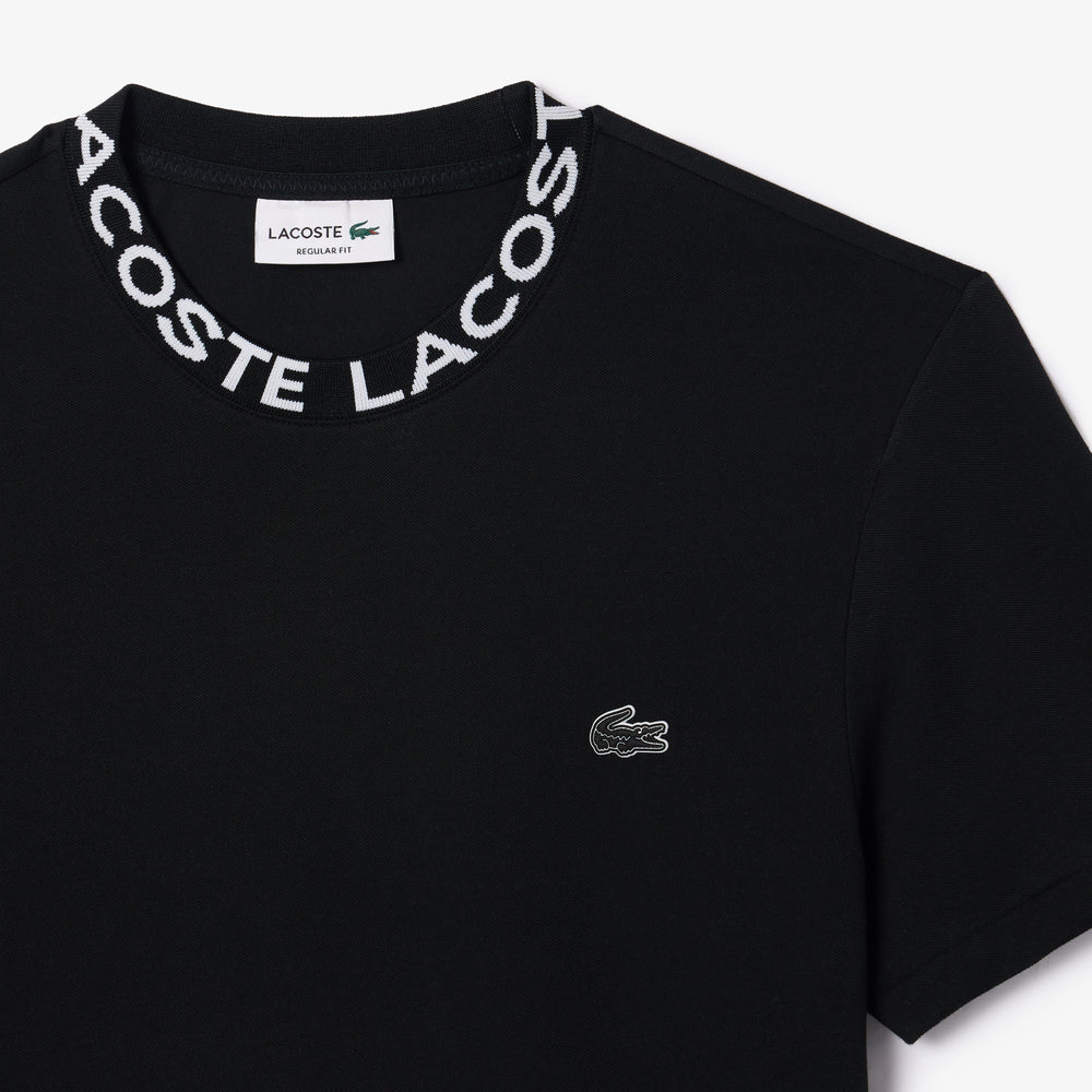 Jacquard Neck Piqué T-shirt