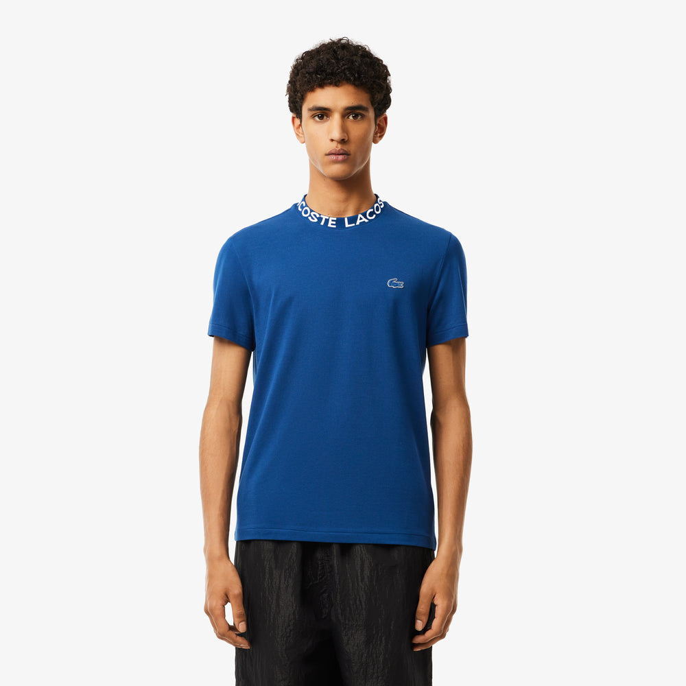 Jacquard Neck Piqué T-shirt