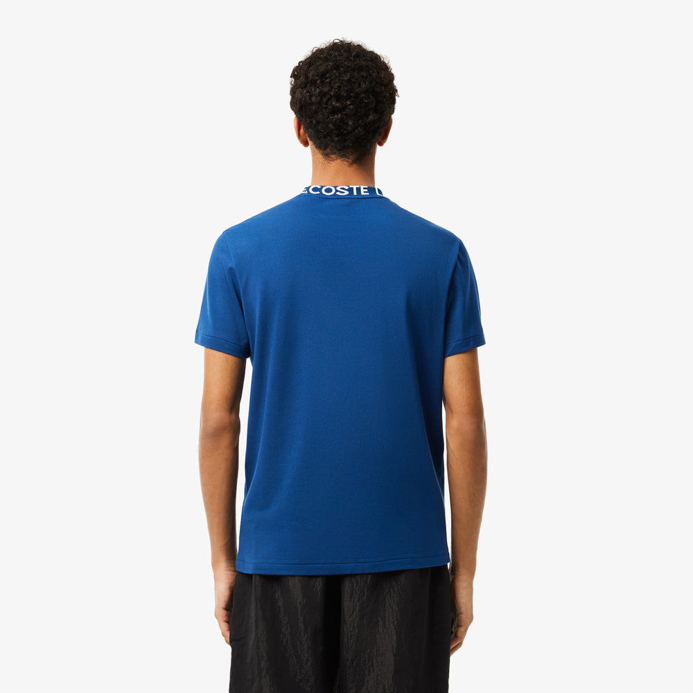 Jacquard Neck Piqué T-shirt