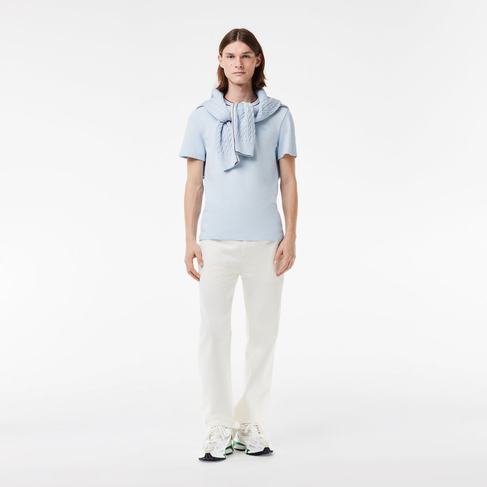 Piqué Stripe Collar T-shirt