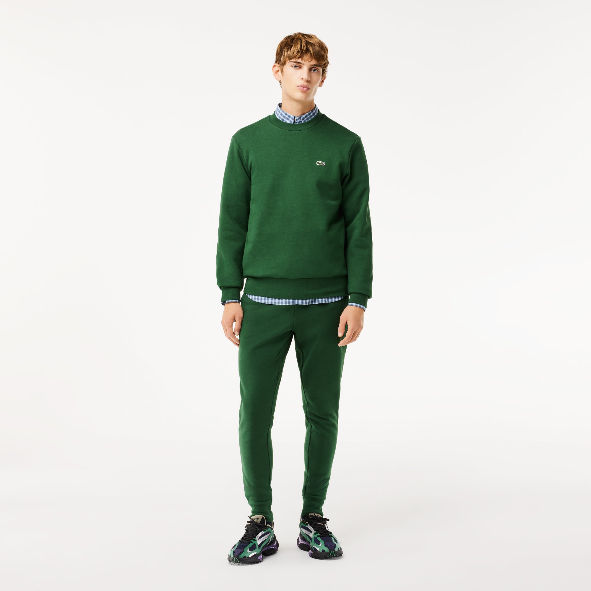 Green lacoste sweatpants sale